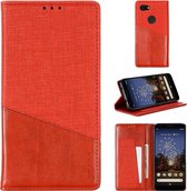 Voor Google Pixel 3a MUXMA MX109 Horizontale lederen flip-hoes met houder & kaartsleuf en portemonnee (rood)