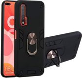 Voor Huawei nova 6 2 in 1 Armor Series PC + TPU beschermhoes met ringhouder (zwart)