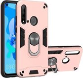 Voor Huawei P20 Lite (2019) / nova 5i 2 in 1 Armor Series PC + TPU beschermhoes met ringhouder (rose goud)