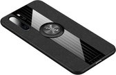 Voor Huawei P30 Pro XINLI stiksel Textue Schokbestendig TPU beschermhoes met ringhouder (zwart)