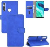 Voor Motorola Moto G Snelle Effen Kleur Huidgevoel Magnetische Gesp Horizontale Flip Kalfsstructuur PU Lederen Case met Houder & Kaartsleuven & Portemonnee (Blauw)