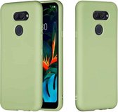 Voor LG K40S Pure Color vloeibare siliconen schokbestendige volledige dekking beschermhoes (groen)