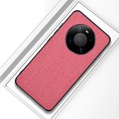 Voor Huawei Mate 40 Pro schokbestendige stoffen textuur PC + TPU beschermhoes (modern roze)