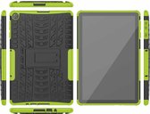 Voor Huawei MatePad T10 / T10S / Enjoy 2 Bandentextuur Schokbestendig TPU + PC-beschermhoes met houder (groen)
