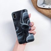 Volledige dekking Glanzende marmeren textuur schokbestendige TPU-hoes voor iPhone X / XS