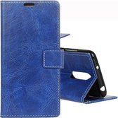 Voor Vodafone Smart N9 Retro Crazy Horse Textuur Horizontale Flip Leren Case met Houder & Kaartsleuven & Portemonnee & Fotolijst (Blauw)