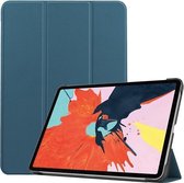 Voor iPad Air 2020 10.9 Custer Texture Horizontale Flip Leren Case met Drievoudige Houder & Slaap / Wekfunctie (Donkergroen)