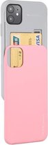 Voor iPhone 11 MERCURY GOOSPERY SKY SLIDE BUMPER TPU + PC Case met kaartsleuf (roze)