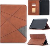 Voor Amazon Kindle Fire HD8 (2020) Rhombus Texture Horizontale Flip Magnetische Leren Case met Houder & Kaartsleuven (Bruin)