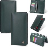 POLA Universele Dual Phone Horizontale Flip Leren Case met Kaartsleuven & & Portemonnee (Donkergroen)