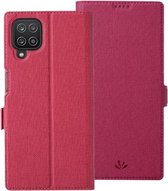 Voor Samsung Galaxy A12 4G / 5G ViLi K-serie schokbestendig TPU + PU lederen magnetische gesp horizontale flip case met kaartsleuven & portemonnee & houder (rose rood)
