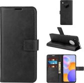 Voor Huawei Y9A / Enjoy 20 Plus Retro Kalfspatroon Gesp Horizontale Flip Leren Case met Houder & Kaartsleuven & Portemonnee (Zwart)