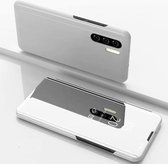 Galvaniserende spiegel horizontale flip lederen tas voor Huawei P30 Pro, met houder (zilver)