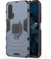 PC + TPU schokbestendige beschermhoes met magnetische ringhouder voor Huawei Honor 20 Pro (marineblauw)