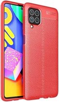 Voor Samsung Galaxy F62 / M62 Litchi Texture TPU schokbestendig hoesje (rood)