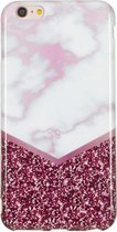 TPU-beschermhoes voor iPhone 6 & 6s (Rose Flash Marble)