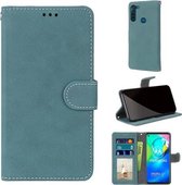 Voor Motorola Moto G8 Power Retro Frosted Horizontale Flip PU lederen tas met houder & kaartsleuven & portemonnee & fotolijst (blauw)