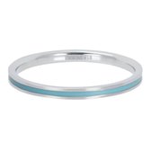 IXXXI jewelry Vulring  Line Turquoise zilverkleurig 2 mm - maat 20