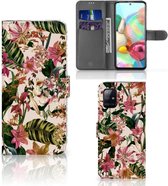 GSM Hoesje Geschikt voor Samsung Galaxy A71 Fotohoesje ontwerpen Flowers