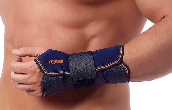 Teyder Neopreen Polsbrace - S - Rechts - Blauw