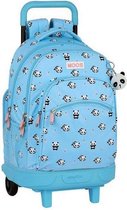 Schoolrugzak met Wielen Compact Moos Licht Blauw