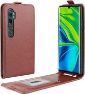 Voor Xiaomi Mi Note 10 / Note 10 Pro / CC9 Pro R64 textuur enkele verticale flip lederen beschermhoes met kaartsleuven en fotolijst (bruin)