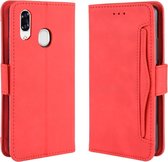 Voor ZTE Libero S10 Wallet Style Skin Feel Calf Pattern Leather Case, met aparte kaartsleuf (rood)