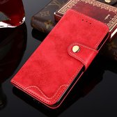 Rivet PU + TPU horizontale flip lederen tas met houder en kaartsleuven en portemonnee voor iPhone 12/12 Pro (rood)