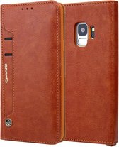 Voor Galaxy S9 CMai2 Kaka-serie Litchi Texture Horizontale flip lederen tas met houder en kaartsleuven (bruin)