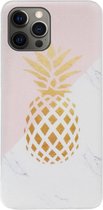 ADEL Siliconen Back Cover Softcase Hoesje Geschikt voor iPhone 12 (Pro) - Ananas