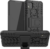 Coverup Rugged Kickstand Back Cover - Geschikt voor Xiaomi Redmi 9C Hoesje - Zwart