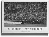 Walljar - FC Utrecht - PSV Eindhoven '76 - Muurdecoratie - Canvas schilderij