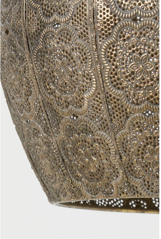 Light & Living Hanglamp Emine - Bruin - 43.5x43.5x40.5cm - Modern - Hanglampen Eetkamer, Slaapkamer, Woonkamer
