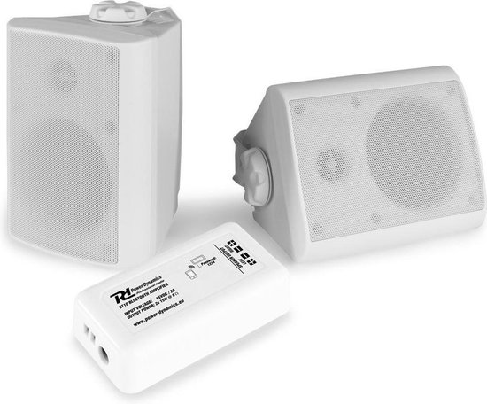 Buiten speakers Geluidsinstallatie met 2 outdoor speakers en versterker met... | bol.com
