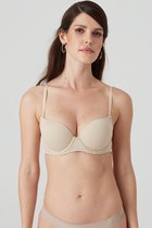 Viuma Vrouw Beige 610161 Beugelbeha Push Up Micro Bh Dagelijks Comfort Hoogwaardig Kwaliteit