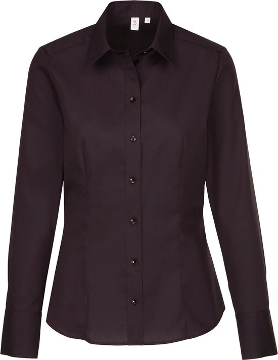 Seidensticker dames blouse regular fit - zwart - Maat: