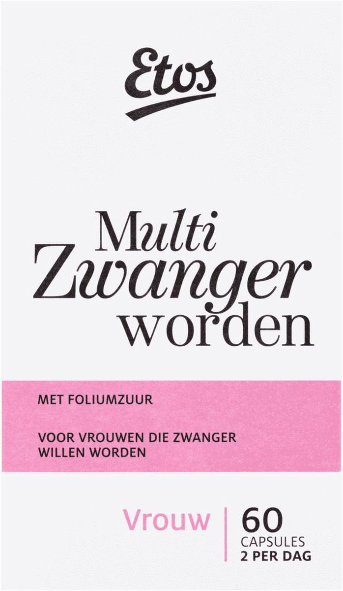 Frons Per laten vallen Etos Multi Zwanger Worden - Foliumzuur - 120 capsules (2 x 60) | bol.com