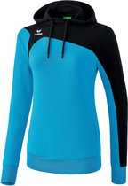 Erima Club 1900 2.0 Sweater met Capuchon Dames Curacao-Zwart Maat 36