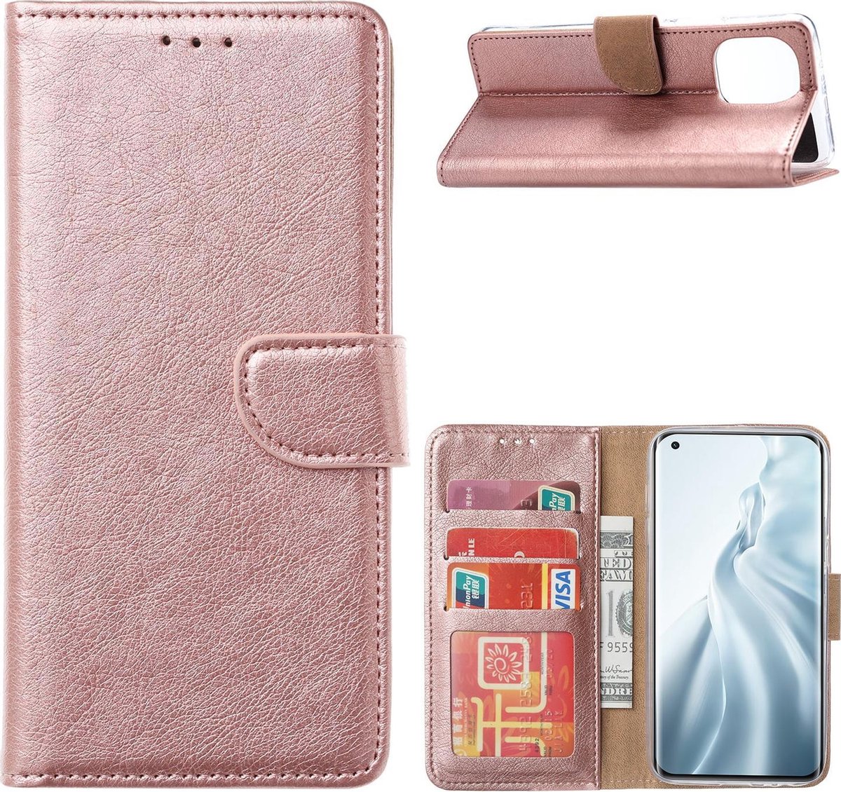 Xiaomi Mi 11 Hoesje Rose met Standaard