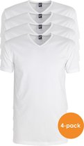 ALAN RED T-shirts Oklahoma extra longs (pack de 4) - col en V stretch - blanc - Taille: XL