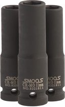 Smoos® Lange krachtdop 17 mm 3/8 opname - 3 stuks