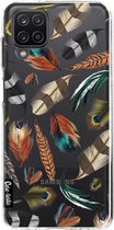 Casetastic Samsung Galaxy A12 (2021) Hoesje - Softcover Hoesje met Design - Feathers Multi Print