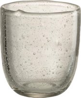J-Line Theelichthouder Bubbels Glas Transparant Small