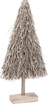 J-line Kerstboom Plat Takken Hout Grijs Small