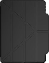 ITSkins Hybrid Solid Folio case voor Apple Ipad Air 2020 - Level 2 bescherming - transparant & zwart