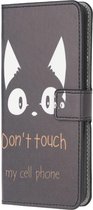 Samsung Galaxy A52 / A52S Hoesje Wallet Book Case met Print Don't Touch