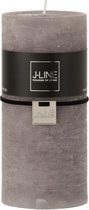 J-Line cilinderkaars - donkergrijs - 70U - large - 6 stuks