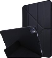 Voor iPad Pro 11 (2020) TPU horizontale vervorming Flip lederen tas met houder (zwart)