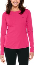 Coolibar - UV Zwemshirt voor dames - Longsleeve - Hightide - Jazzy Pink - maat S