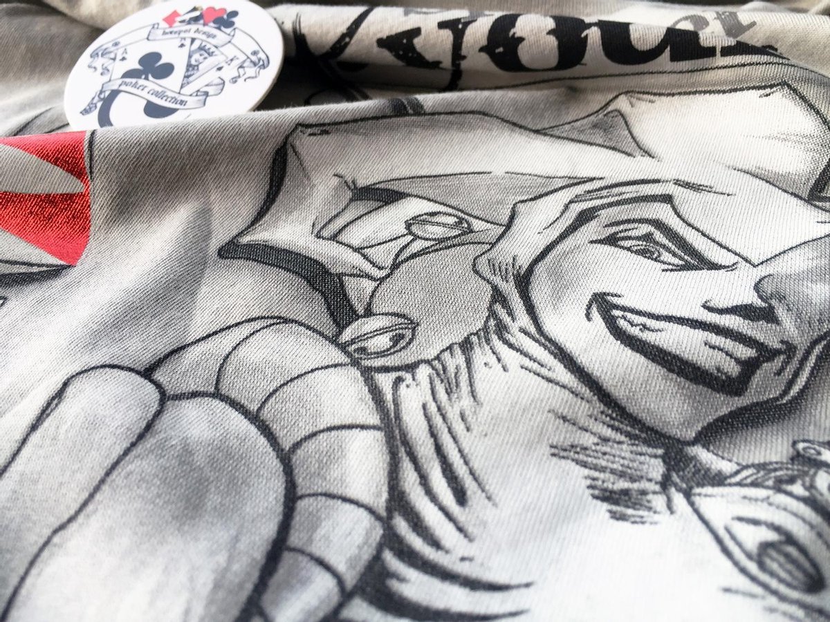 Hotspot Design Spinner-Cast Your Aces T-Shirt | Light Grey | Maat XL